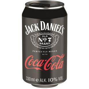 Jack Daniels & Cola Cola Dose 10Vol. 0,33l