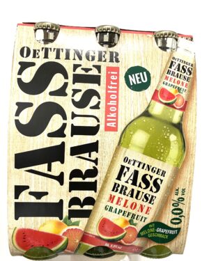 Oettinger Fassbrause Melone Grapefruit Alkoholfrei 6×0,33L