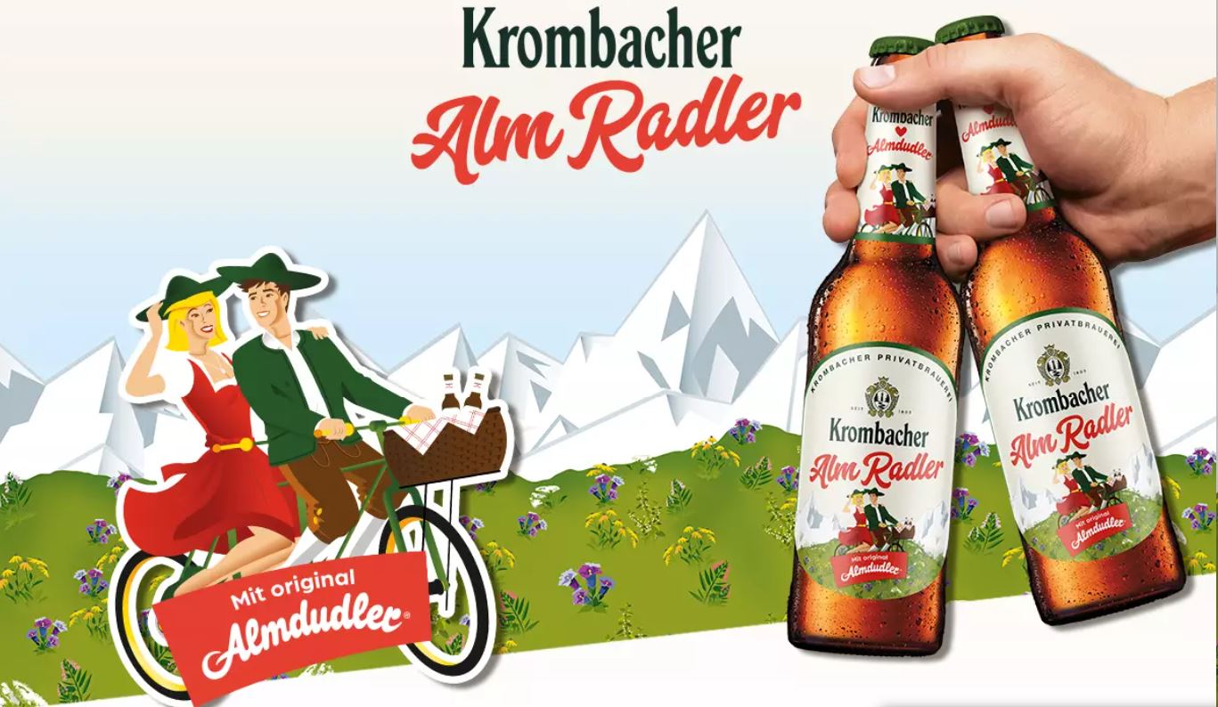 Krombacher Alm Radler mit Original Almdudler 2,0%Vol. 6×0,33L
